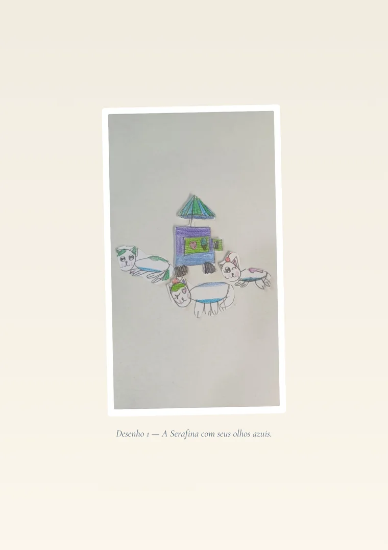 Desenho da Serafina feito pela Aurora, publicado na galeria do livro