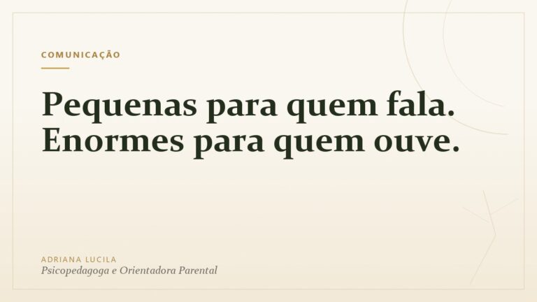 Pequenas para quem fala, enormes para quem ouve, capa do artigo sobre comunicação
